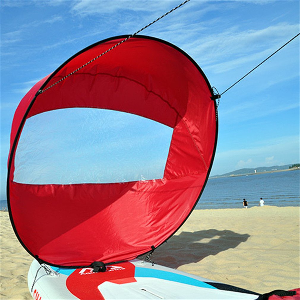 Mexidi 42 inches Foldable Kayak Downwind Paddle Wind Sail, Kayak Sail