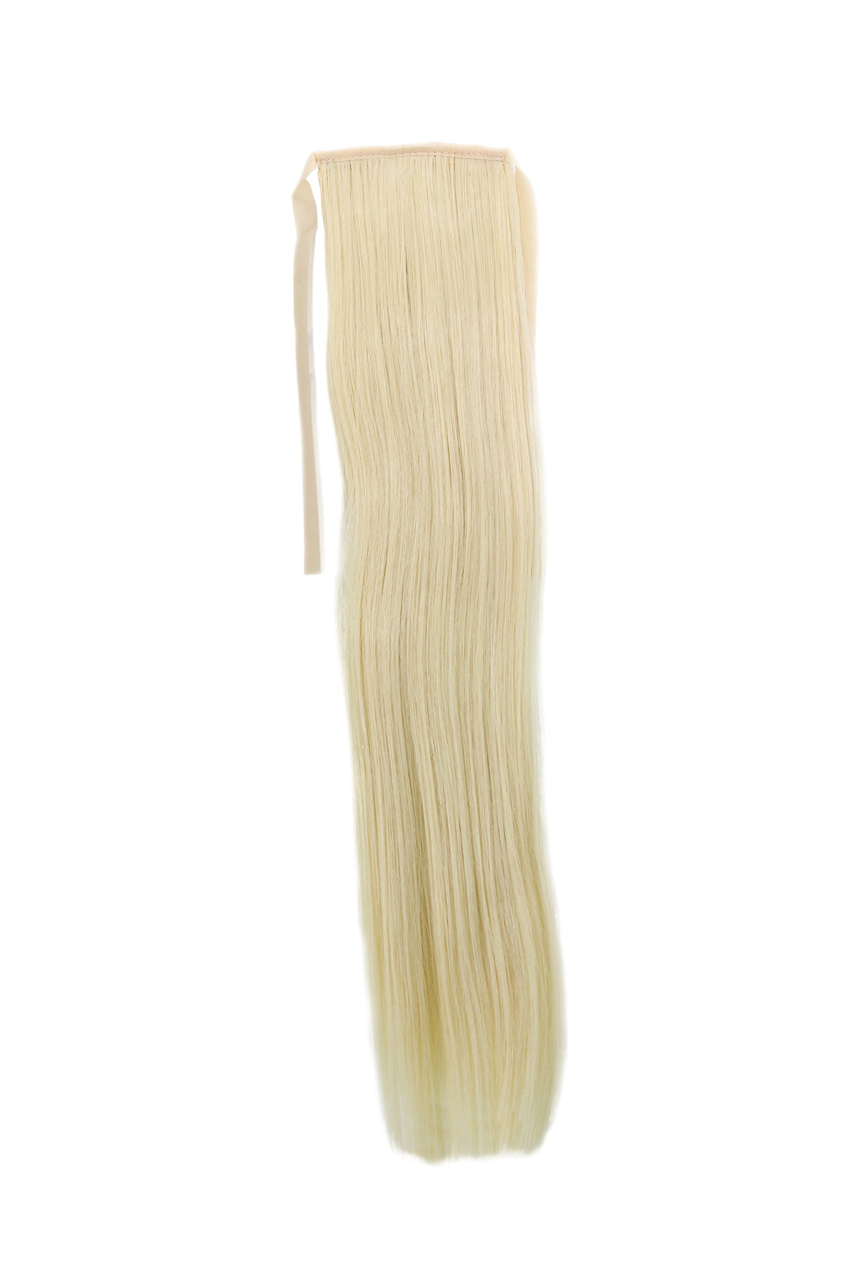 WIG ME UP - YZF-TS18-88 Hairpiece Pontail Pigtail extension slim light straight comb and ribbon bright blond