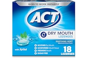 ACT Dry Mouth Lozenges with Xylitol, Soothing Mint, 18 Lozenges