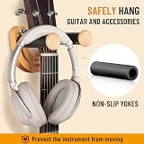 CAHAYA CY0297 Guitar Wall Mount Hanger 13kg Load, Smiley U-Shaped 5 Picks view 3