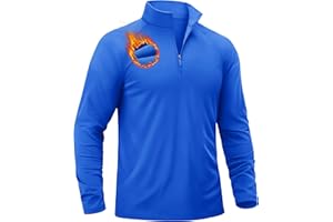TACVASEN Mens Quarter Zip Sweater Long Sleeve Fleece Pullover Warm Lightweight 1/4 Zip Shirt Men Golf Workout Casual