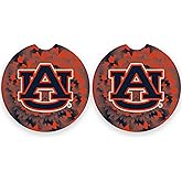 Auburn University Tigers Set of 2 Car Coasters by Magnolia Lane – Removable Absorbent Ceramic Stone Coasters – Ideal Gift for Students, Alumni, and Everyday Fans – Show Your SEC NCAA Team Spirit