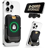 SUPCASE for MagSafe Wallet with Stand, Magnetic Wallet for Men Women, [Hold 6 Cards] [RFID Blocking] [Strong Magnetic Lock] Phone Stand Card Holder for iPhone 17/16/15/14/13/12 Series, Carbon Black