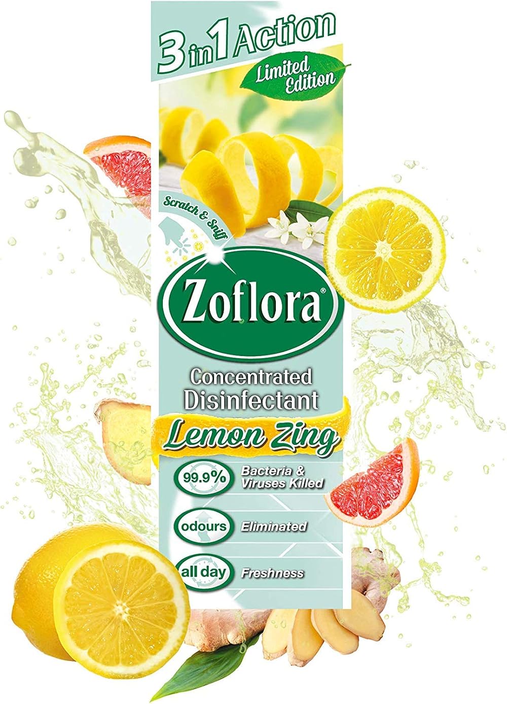 Zoflora Lemon Zing Concentrated Disinfectant Liquid 250 ml Pet Safe