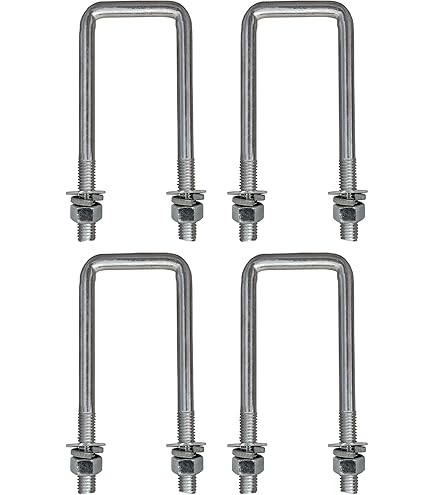 Square U Bolts 4 Inch Wide 3 8 D X 4 W X 5 L Galvanized U