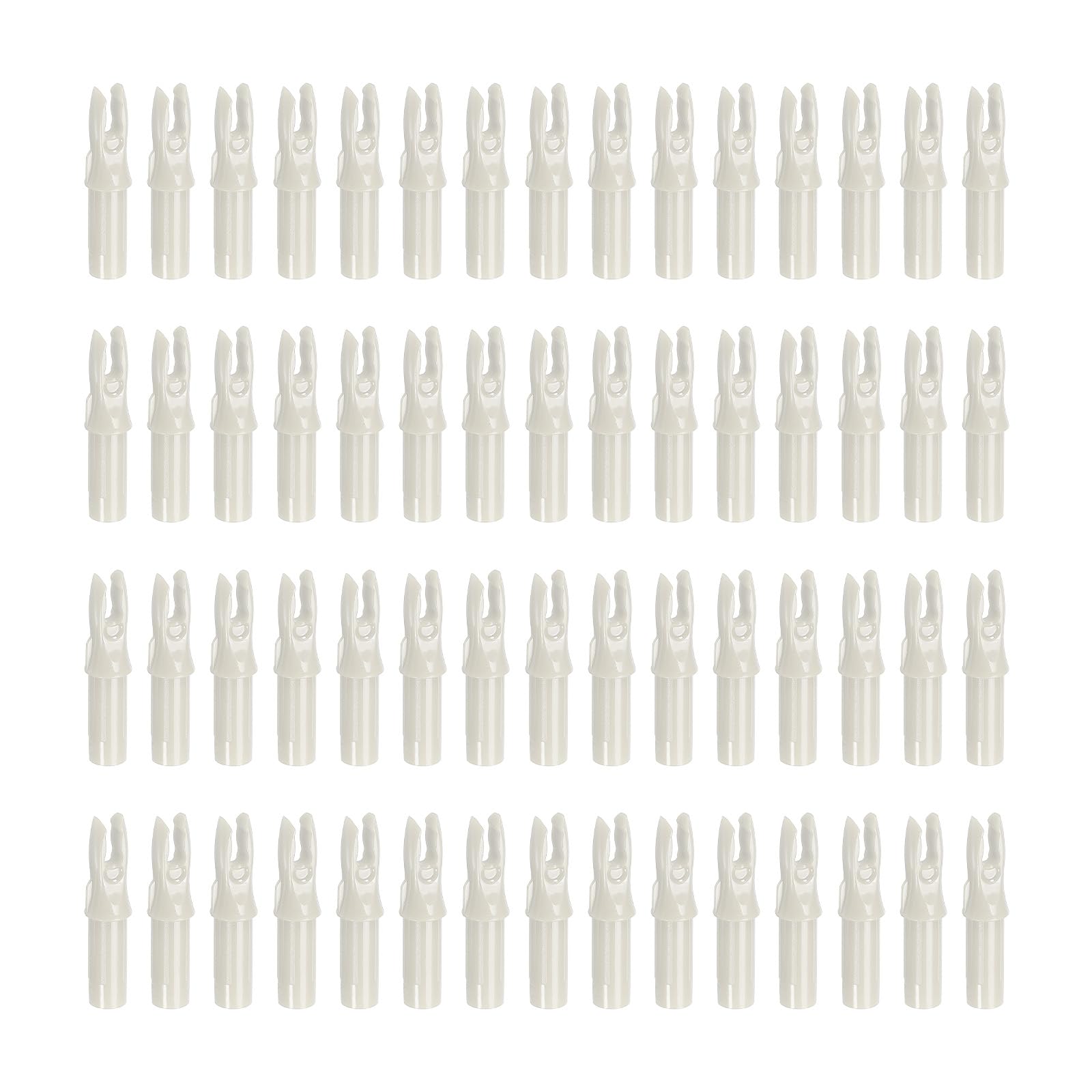 PATIKIL Archery Arrow Nocks 6.2mm 0.244", 60 Pack Insert Arrow Nock Replacement for Shooting, White