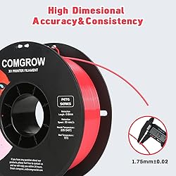Comgrow PETG 3D Printer Filament 1.75mm, High