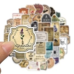 TWGOGOTIC Potion Label Stickers 50Pcs Magic Potion