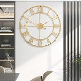 Mee 2ou 60cm Large Wall Clock Non-Ticking Roman Numerals Silent Battery Operated view 2