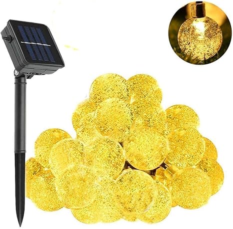 Keeda 30er Led Solar Lichterkette Garten Globe Aussen 6 Meter Solar Beleuchtung Kugel Weihnachtsbaum Lichterkette Dekorative Lichter Weihnachtsbeleuchtung Wassertropfen Warmweiss Amazon De Kuche Haushalt