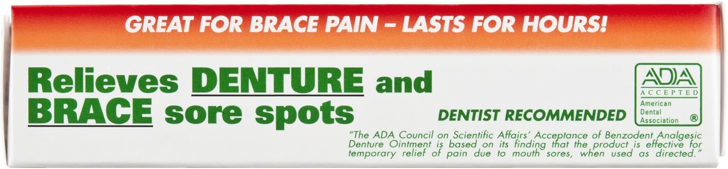 Benzodent Dental Pain Relieving Cream Topical Anesthetic, 1 Ounce Tube: Health & Personal Care
