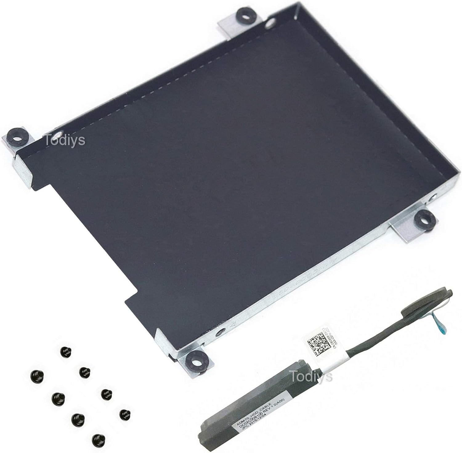 Todiys Hard Drive Connector Cable 080RK8 + HDD Caddy Frame Bracket 00NDT6 for Dell Latitude 5480 E5480 5490 E5490 5491 E5491 Laptop DC02C00B100