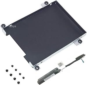 Todiys Hard Drive Connector Cable 080RK8 + HDD Caddy Frame Bracket 00NDT6 for Dell Latitude 5480 E5480 5490 E5490 5491 E5491 Laptop DC02C00B100