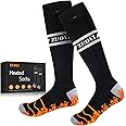 ZUOYI Heated Socks, Heated Socks for Men Women Rechargeable Washable, 5000mAh Battery Heated Socks with 4 Heating Levels for Hunting, Camping, Hiking, Walking, Fishing, Cycling, Outdoor Work