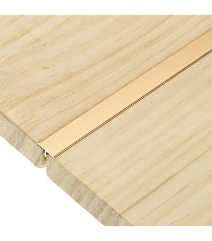 Uxcell 3-Pack Floor Transition Strips – 2.9ft X 0.47" Aluminum Alloy T-Molding For Laminate, Vinyl, Tile Gaps – Gold, Easy Install No Drilling