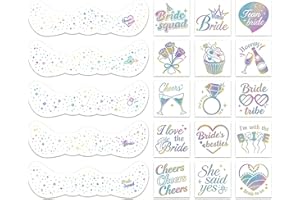 42pcs Bachelorette Party Freckle Patches，Adult Temporary Tattoos，2 Sheets Diamond Stickers，Bachelorette Party Decor，Wedding V