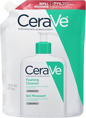 - Gel Moussant, Nettoyant visage Doux Purifiant, Texture Gel Moussant, Hydratation et Elimination de l'Excès de Sébum, Céramides et Acide Hyaluronique, Peaux Normales à Mixtes, Sans Parfum