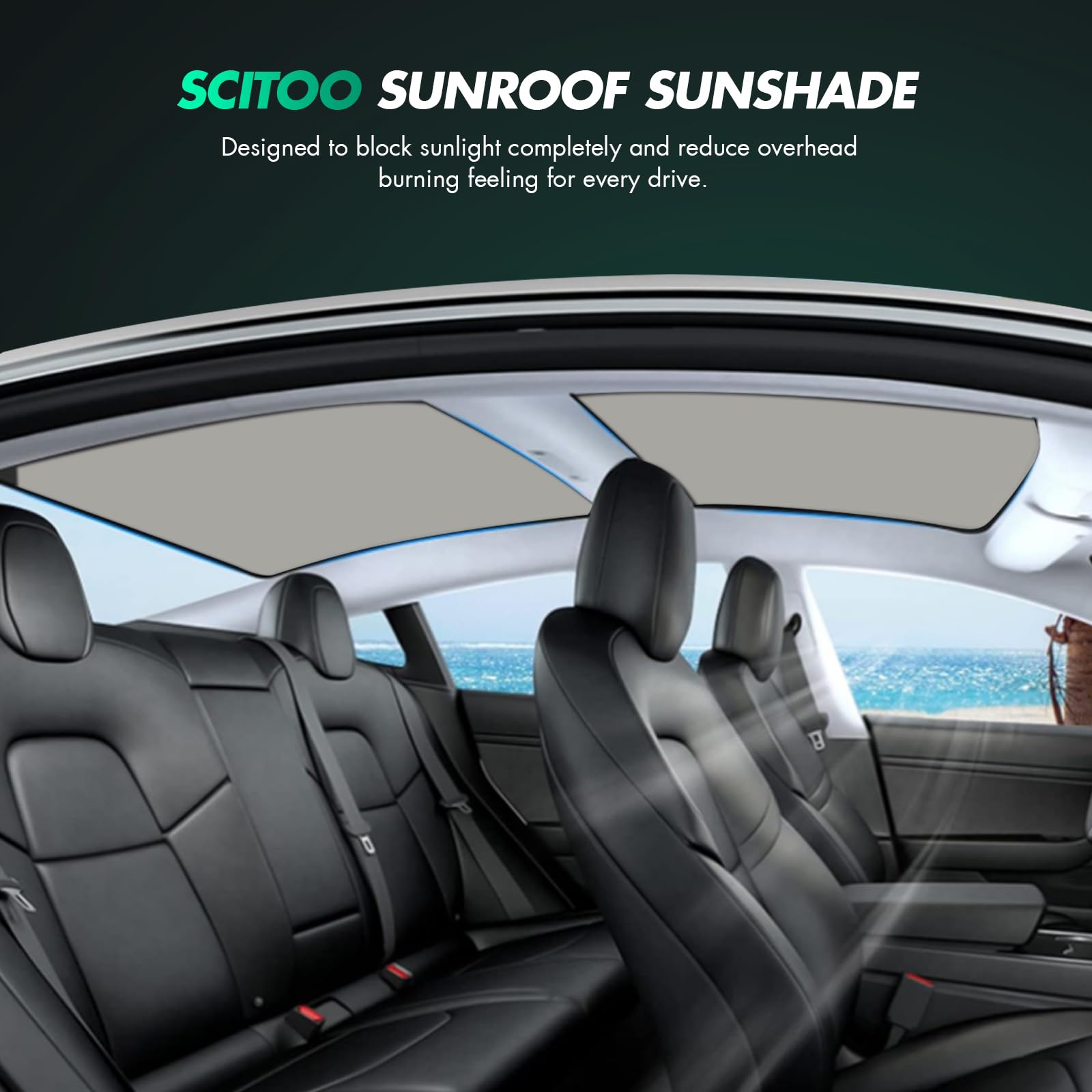 Condition photo showing New/Like New for scitoo retractable sunroof sunshade shade curtain cover 2010-2016 for cadillac srx accessories repla