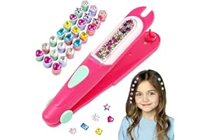 BYETOCE Hair Gem Stamper Kit Hair Styling Tool with Reusable Shining Gems Toy Bling Diamonds Hair Jeweler Accessories Hair Bedazzler Toys for Girls Christmas Birthday Hair Tool Gifts