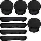 Yunsailing 8 Pcs Ergonomic Mouse Pad and Keyboard with Wrist Support Set Soft Smooth Gel Rest Comfortable Memory Foam for Easy Typing Gaming Computer Laptop Office Home