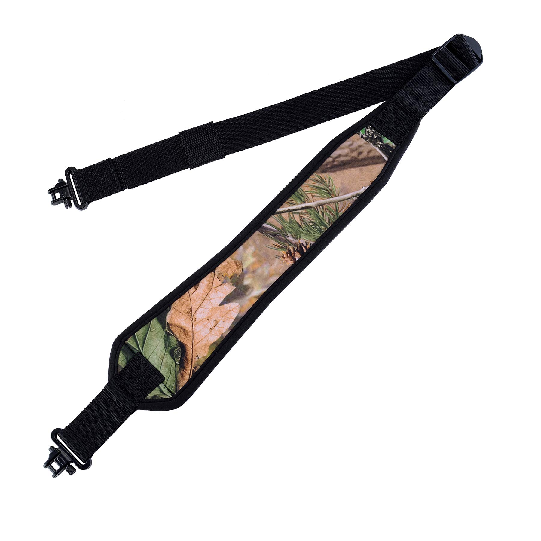 BOOSTEADY Two Point Traditional Sling with Swivels,Durable Shoulder Padding Strap, Metal Hardware Length Adjuster-Black & Camo Style