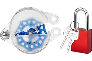 BOZZYS Translucent Faucet Locks Outdoor with Aluminum Padlock,Fit 1 to 2-1/2”Gate Valve Knob Lockout Loto Lock Cover(PC),for Water Spigot,Propane Tank