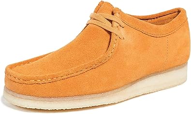 clarks orange suede shoes