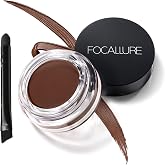 FOCALLURE Eyebrow Pomade with Brush, Waterproof 16HR, Vegan (CHOCOLATE) | Smudge Proof and Sweat Resistant Brow Color, Long Lasting Buildable Cream-Gel, Multi-Use for Brows &amp; Eyeliner, Cruelty-Free