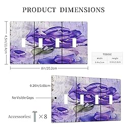 Spshian Light Switch Cover Purple Rose Flower