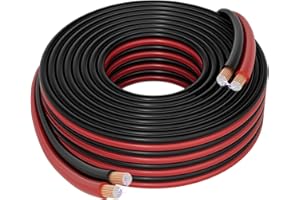 HiFind 16/2 Gauge 20 FT Red Black Hookup Electrical Wire Cable LED Strips Extension Cord 12V/24V DC, 16AWG Flexible Speaker Wire Cable for Car Audio, Home Theater, LED Ribbon Lamp Tape Lighting