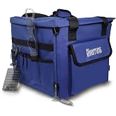 EDSRDPLT Kayak Crate Bag Durable Saltwater- Resistant Kayak Fishing Bag with 3 Fishing Rod Holders Large Kayak Fishing Tackle Storage Bag for Milk Crate-13x13 in