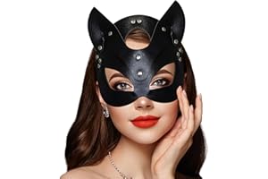 Catwoman Mask Cat Mask, Masquerade Mask for Women Halloween Mask Fox Mask for Cosplay Night Club Party Dress Up