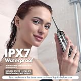 WAFLOO Water Flosser Cordless 8 Tips 4 Modes 300ML Tank IPX7 Travel view 8