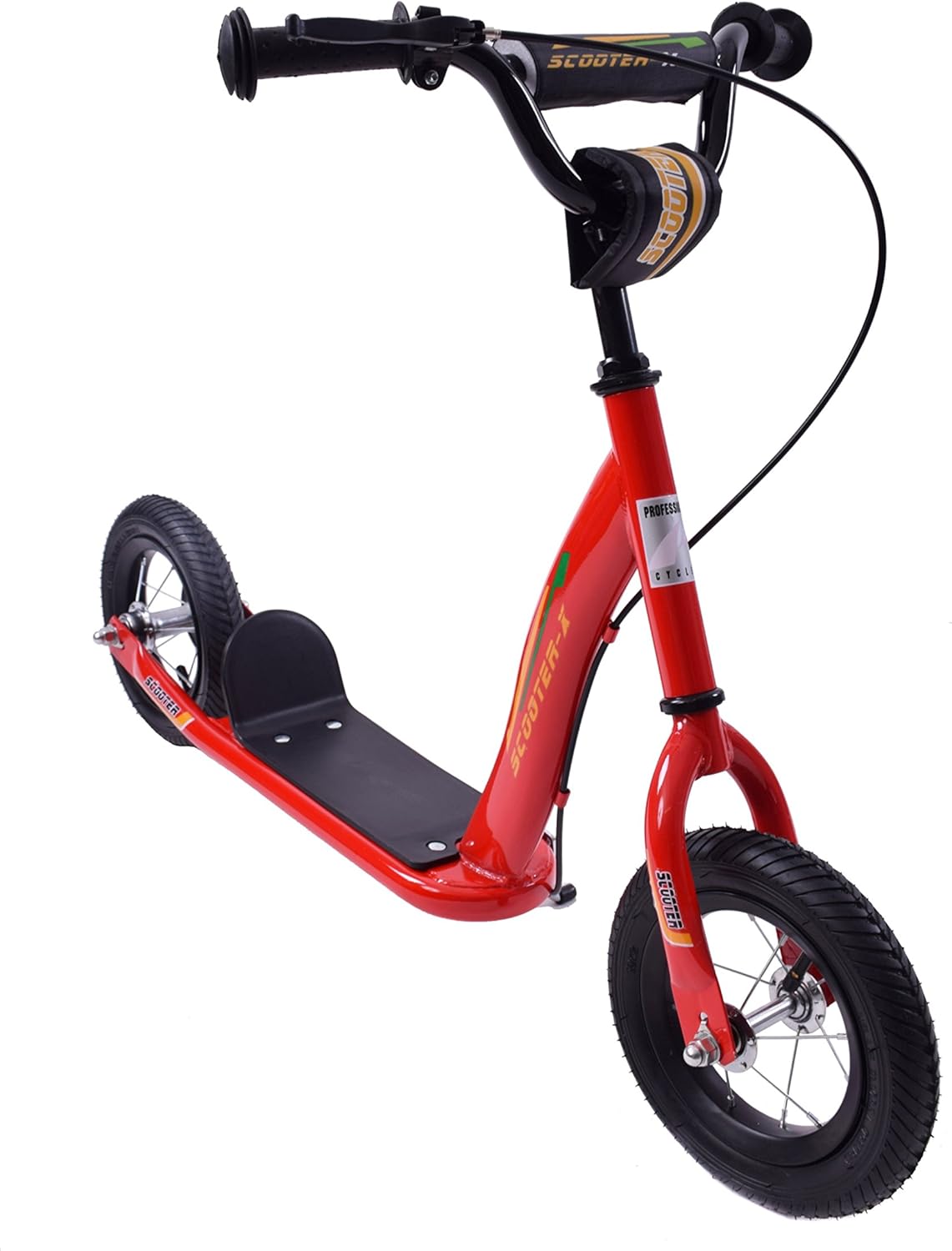 Professional ScootX 10" Large Pneumatic Wheels Kids Push Kick Ride On