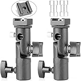 Updated Version Flash Bracket-ChromLives Light Stand Flash Mount Cold Shoe Flash Stand Photography Camera Umbrella Holder Bra