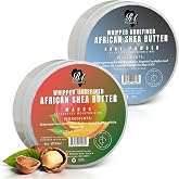 RA COSMETICS Whipped Shea Butter Baby Powder - 6oz &amp; 100% African Shea Butter - Mango Scented, Anti-Aging Moisturizer, 6 Ounce
