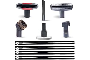 VACEXT 1.25 Inch Vacuum Brush Attachment Kit Compatible with Vacuum Cleaners Using 1-1/4'' Accessories - 1.25 Inch Shop Vac Accessories: Horse Hair Dust Brush, Vacuum Extension Wand and More (10 Pack)