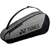 YONEX Team Racquet Bag (3Pcs), Color: Gray/Black, Type: 6-Pack (BAG42523GBK)