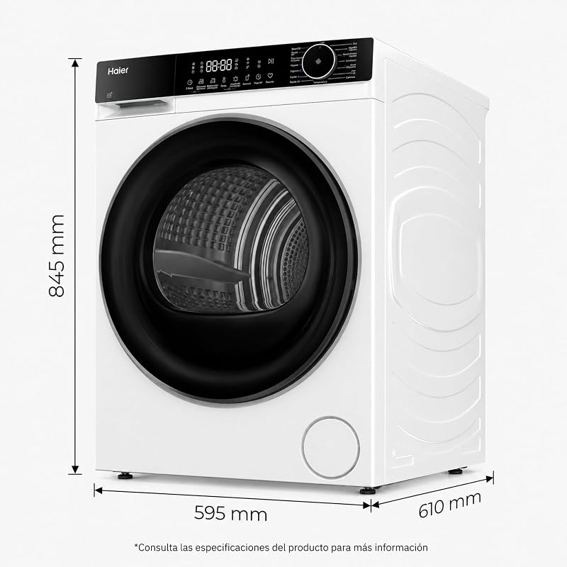 Secadora Bomba de Calor 10 kg Blanco, X 5 [HD100-D357NU1-IB]