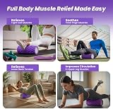 A5 Fitness Purple Foam Roller with 3 Resistance Bands - Lightweight Muscle view 6
