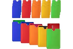 OIIKI 20PCS RFID Blocking Sleeves for Credit Card, Colorful Aluminum Foil RFID Card Holders, Waterproof Identity Card Protector Anti-scanning for Wallet or Purse for Wome, Men