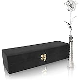 VonDelve Silver Dipped Long Stem Real Rose, Natural Handpicked Genuine Flower Preserved as an Everlasting Keepsake for Wife, Mother or Best Friend, Birthday or Anniversary Silver