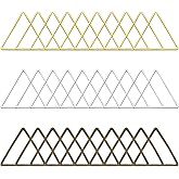 60pcs Triangle Earring Beading Hoops Ring for Jewelry Making, Hoops Connector Links Open Bezels Linking Rings Pendant for DIY Earring Necklace/Crafts (Gold, Silver, Ancient Cyan, 20mm)