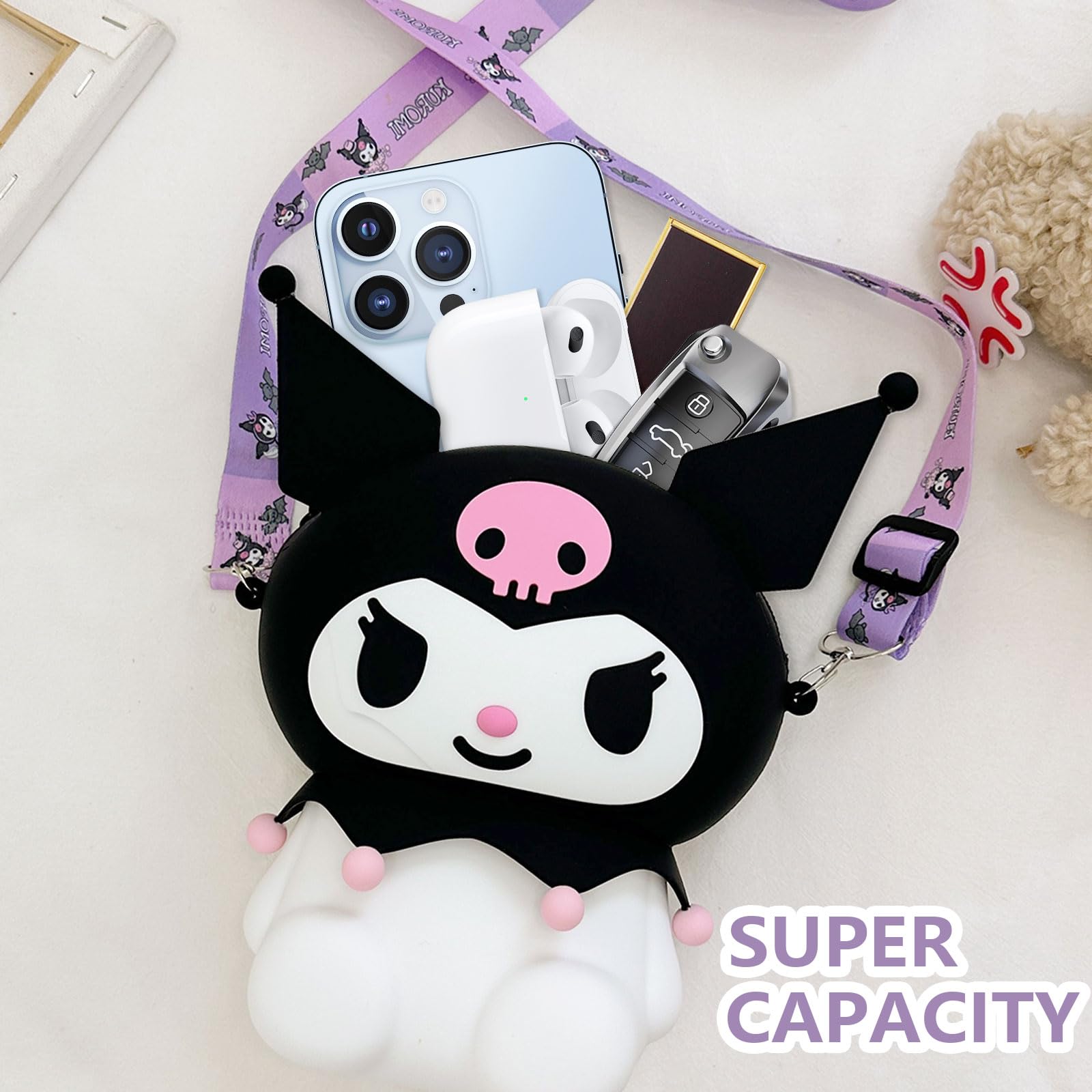 Kawaii Crossbody Bag Cute Cartoon Shoulder Bag Anime Wallet Lovely Accessories for Girls Birthday Gifts