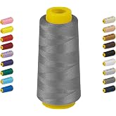 StiVerse 1800 Yards Serger Thread-Dark Gray, All Purpose Thread Sewing | Serger Thread Cones，Polyester Thread 40s/2 for Serger&amp;Overlock, Quilting, Piecing, Sewing Machine