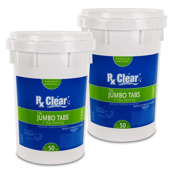 Buy Rx Clear 3Inch Individually Wrapped Chlorine Tablets Two 50