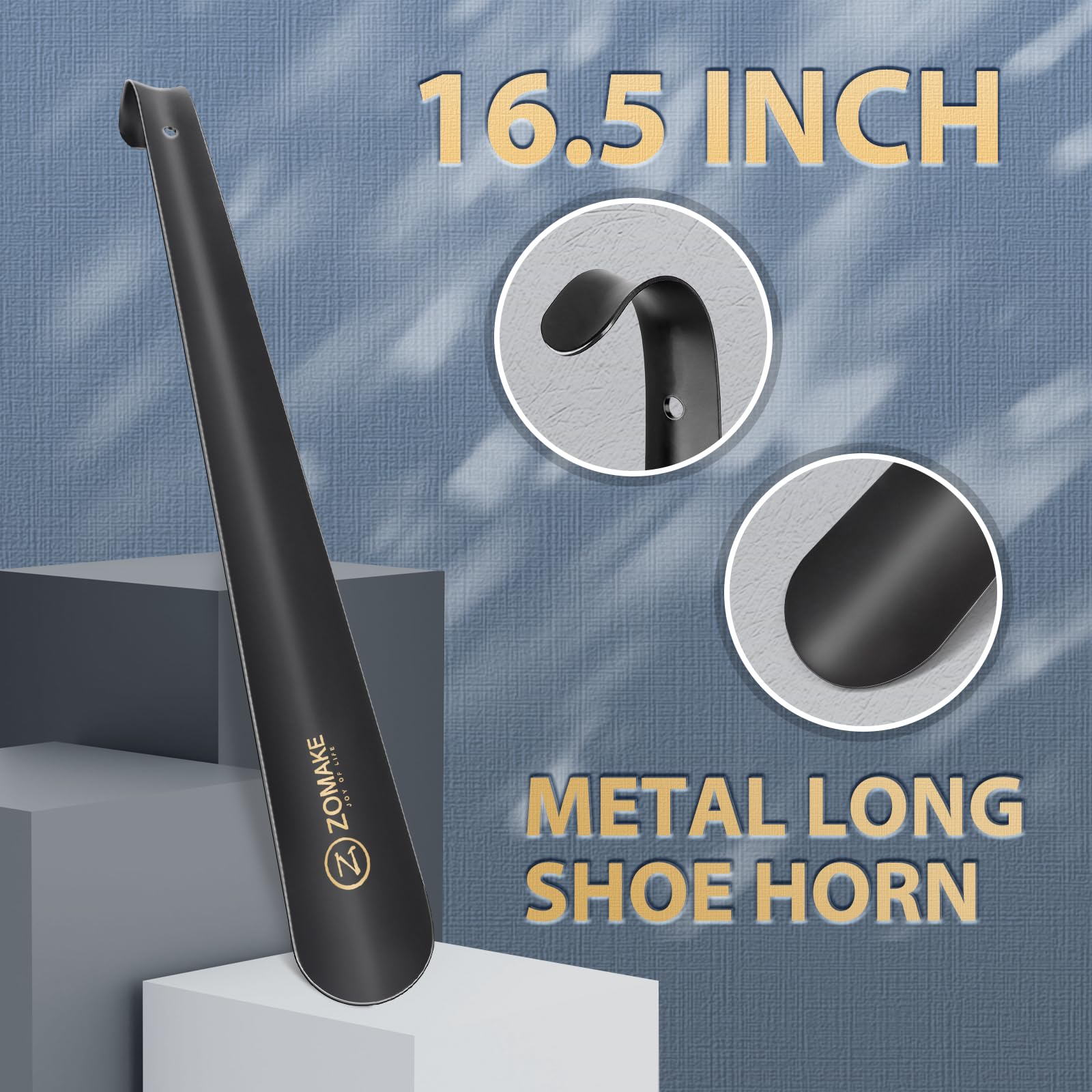 ZOMAKE Shoe Horn Long Handle for Seniors Men Women,16.5