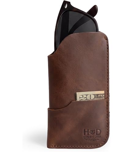Hide & Drink, Foldable Sunglasses Case Handmade from Full Grain
