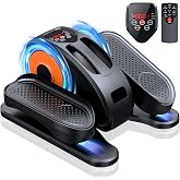 GUGTTR Under Desk Elliptical, Leg Exerciser While Sitting for Seniors | Fully Assembled, Portable Quiet Elliptical Exercise Machine, Seated Pedal Exerciser with Remote Control &amp; 12 Speeds