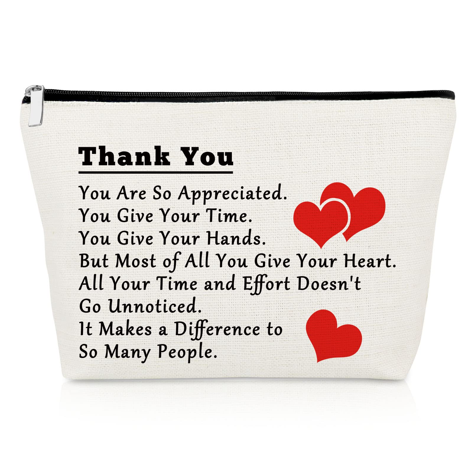 Appreciation Gift for Employee Coworker Thank You Gifts Volunteer Social Worker Makeup Bag Retirement Gift for Teacher Mom Nurse Friends Women Cosmetic Bag New Job Gifts Christmas Birthday Gift